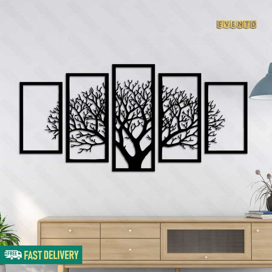 5 Frame Tree Panel For Wall Decor