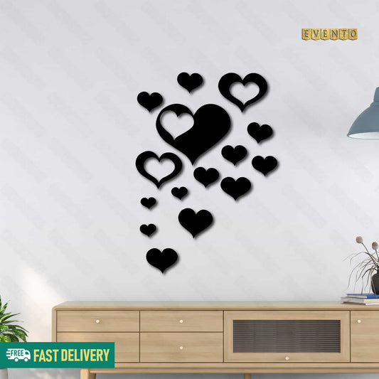 Hearts Wooden Decor For Wall Decor