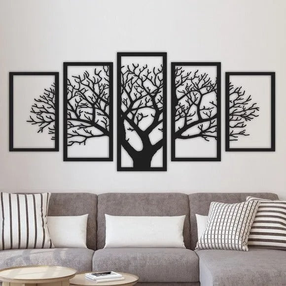 5 Frame Tree Panel For Wall Decor