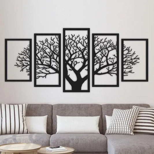 5 Frame Tree Panel For Wall Decor